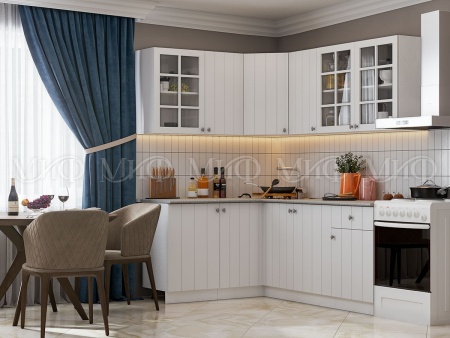 Кухонный Гарнитур Угловой Техас-11400 Х 1800 мм Белый