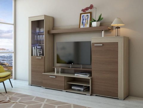 Гостиная Соло №9 Шимо Светлый/Шимо Темный (Д-2508 х В-1832 х Г-449 мм)