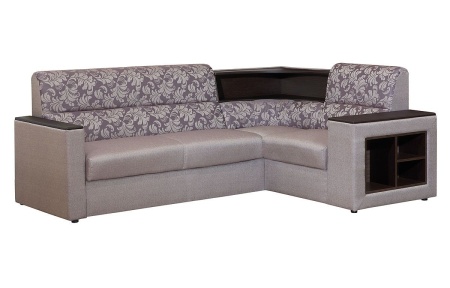 Угловой Диван с Полками Магнолия №1/Разные Цвета Ш-2570 х Г-1900 х В-960 мм