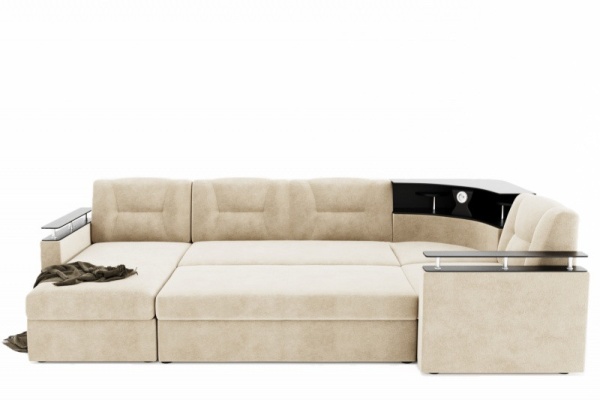 Диван Угловой Тидус с ножками-кубышками Ш-3000 х Г-1700 х В-950 мм/Спальное место Ш-1250 х Г-2600 мм